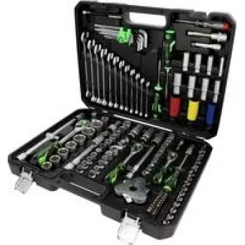 Uzgriežņu atslēgu komplekts ks tools 512.0132 ar 1/4 collas, 3/8 collas un 1/2 collas pievadiem