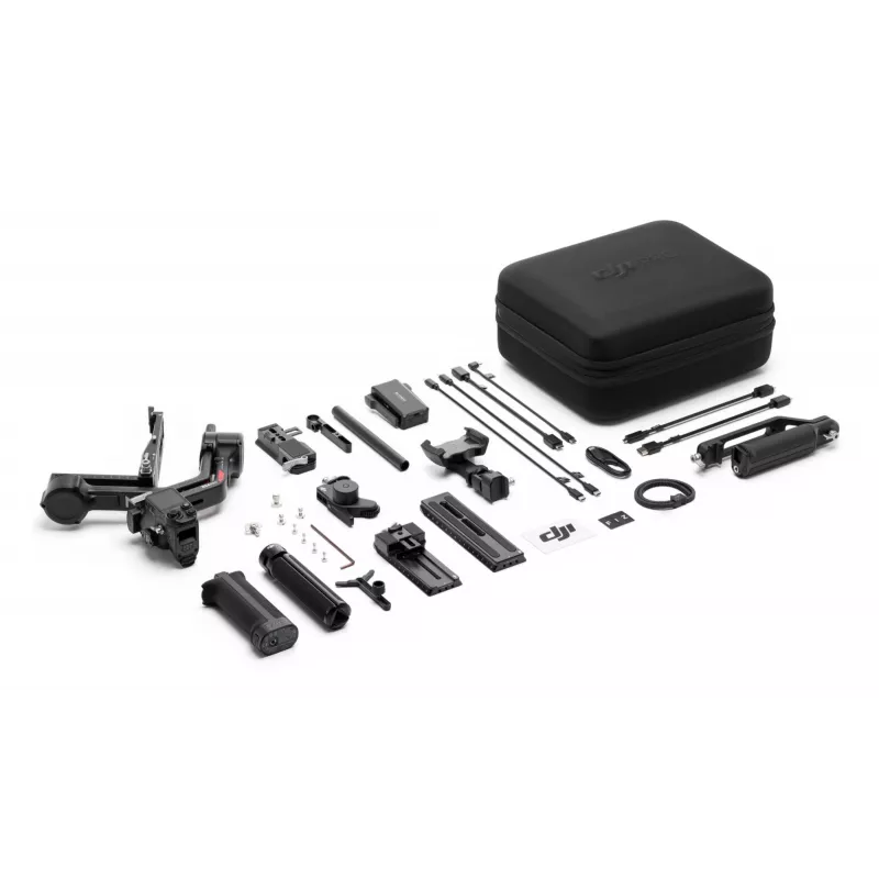 Rokas kameras stabilizators DJI RS 4 Pro Combo Melns Oglekļa šķiedra 13h akumulators