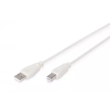 Assmann USB savienojuma kabelis, A – B vīr./vīr., 1,8 m, USB 2.0 saderīgs, UL, bēšs (AK-300102-018-E)