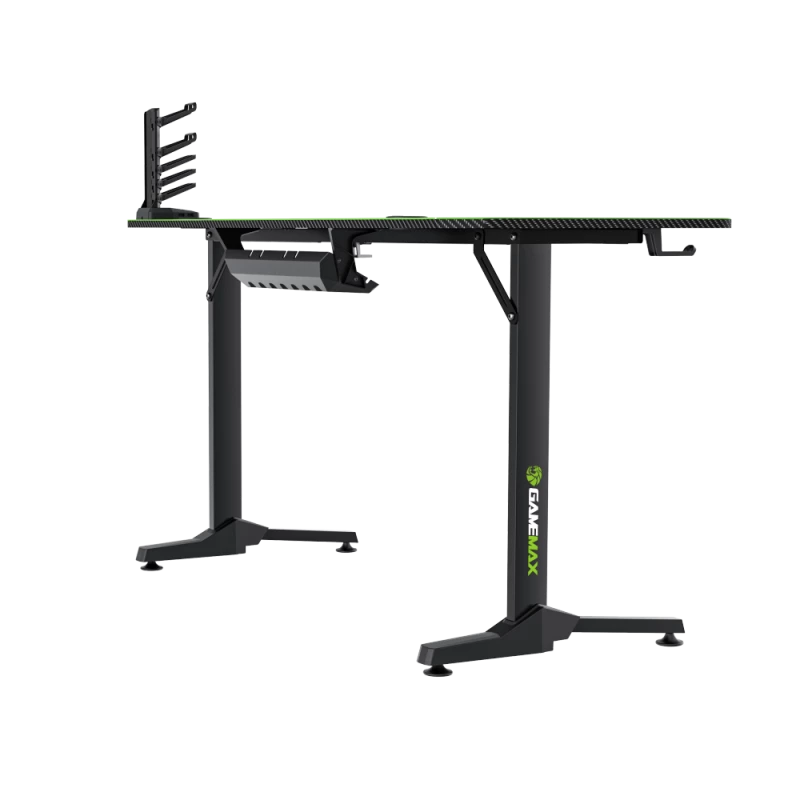 Galds GameMax D140-CARBON — spēļu/biroja galds, neto svars 20,5 kg, bruto izmēri 125×795×682 mm