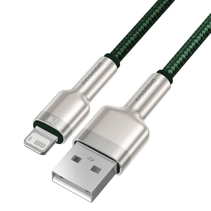 USB-A uz Lightning kabelis Baseus 1 m, zaļš