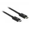 USB kabelis DeLOCK 84844 USB 3.2 Gen 2 0,5 m USB C melns
