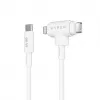 HYPER HyperJuice USB kabelis USB 2.0 1,5 m USB-C USB-C/Lightning Balts