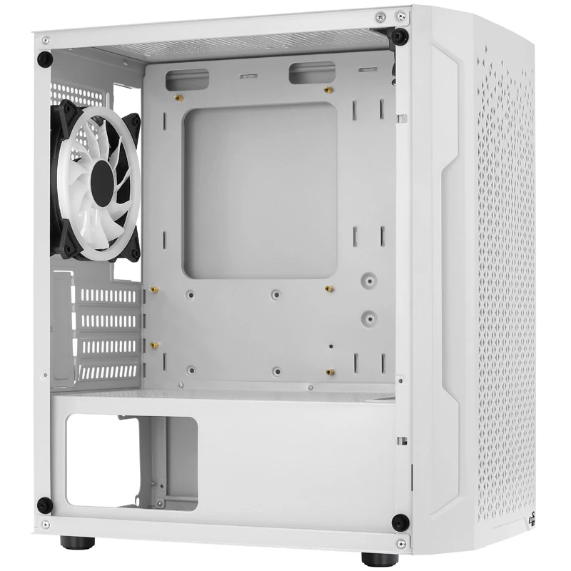 ATX AEROCOOL TRINITY MINI FRGB MICRO MINI TOWER KORPUSS AR STIKLA PANELI (BALTS)