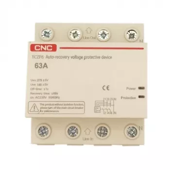 Noplūdes strāvas automātiskais slēdzis ar pārstrāvas aizsardzību CNC EL240319 3P+N 63A 230V