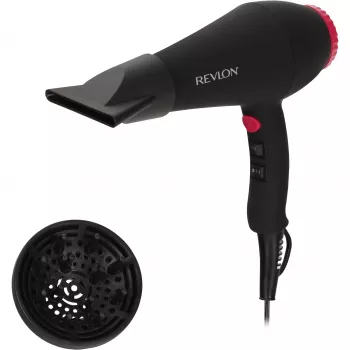 Matu žāvētājs REVLON RVDR5251E 2000 W, jonu, 3 siltuma līmeņi, 2 ātrumi, vēsā gaisa padeve — melns/rozā
