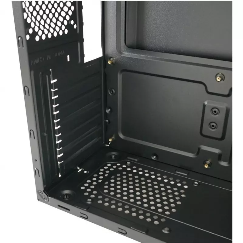 LC Power Classic 7040B - MDT - ATX - bez barošanas bloka - Melns, matēts alumīnijs / Melns - USB/Audio