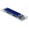 SSD korpuss DeLOCK 42620 ārējais korpuss M.2 NVME PCIe SSD ar USB Type-C ligzdu, caurspīdīgs