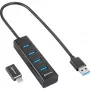 Sharkoon Saskarnes centrmezgls USB 3.2 Gen 1 (3.1 Gen 1) Type-C 5000 Mbit/s Melns