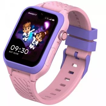 Viedpulkstenis Garett Kids Essa 2 4G rozā — bērnu GPS pulkstenis ar 4G, zvanīšanu, SOS