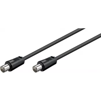 Wentronic Goobay antenas savienojuma kabelis, melns, 5 m - IEC/Coax spraudnis IEC/Coax spraudnis (68150)
