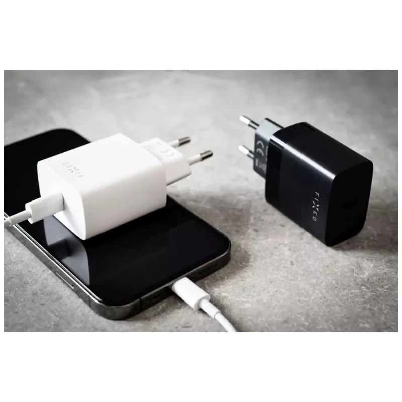 Ceļojumu lādētājs FIXED FIXC20N-C-WH 20W USB-C kompakts tīkla adapteris