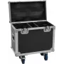 Flightcase Roadinger 2x TMH-B120 ar riteņiem — dubultā plaukta tipa aizsargkaste divām TMH-B120 ierīcēm