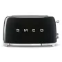 Smeg - TSF02 Toasteris 4 šķēlēm - Melns/lakots/PxAxD 41x20,8x21,5 cm/6 grauzdēšanas pakāpes/1500W
