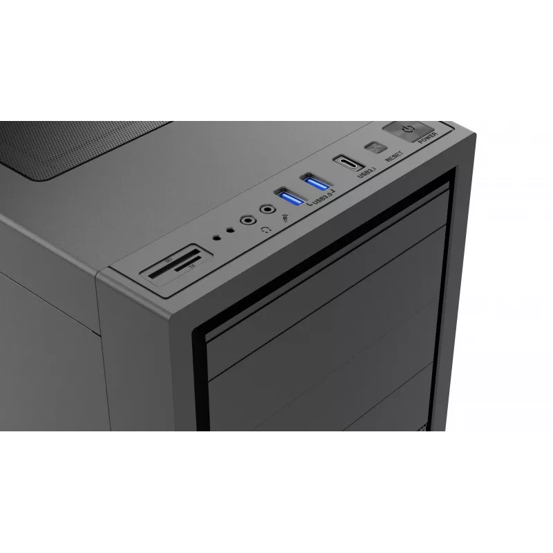 Gembird Fornax K500 ATX datora korpuss, Midi Tower, Melns