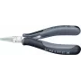 Knipex elektronikas knaibles, kopējais garums 115 mm, ESD, plakanas plati žokļi, spoguļpulētas, forma 1