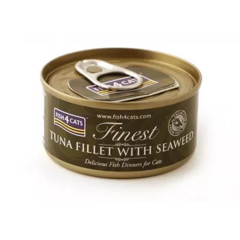 FISH4CATS Tunzivju fileja ar jūras aļģēm - mitrā kaķu barība - 70g