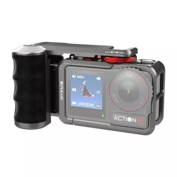 Metāla aizsargmaciņš ar Puluz rokturi DJI Osmo Action 5 Pro / Action 4 / Action 3