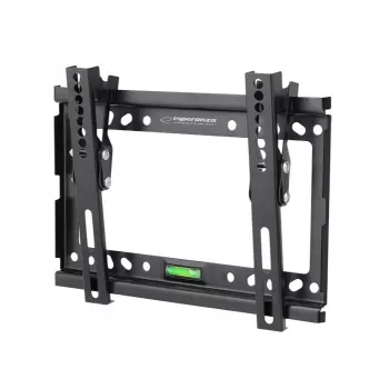Sienas TV stiprinājums ESPERANZA ERW010 14–50 collu (35,6–127 cm) televizoriem, noliece 15°, VESA 75x75–200x200, maks. slodze 25 kg, melns