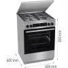 Gorenje GKS6C71XF brīvi stāvoša plīts ar cepeškrāsni sudraba krāsā