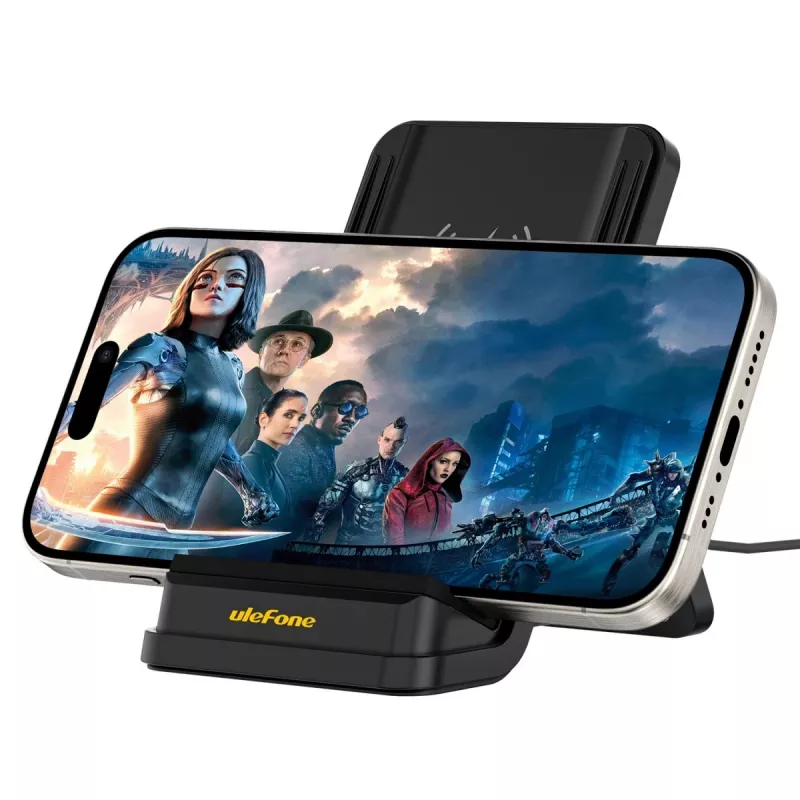 UleFone iekštelpu viedtālruņa lādētājs WCS01 — 50 W USB Type-C, bezvadu ātrā uzlāde, melns