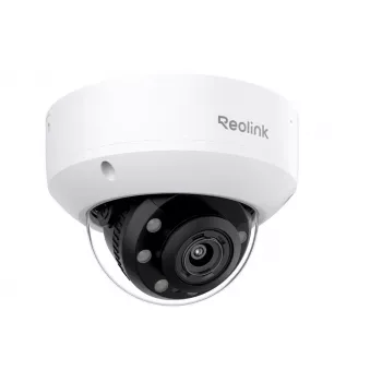 Dome IP drošības kamera Reolink RP-PCV8MZ 4K UHD 3840×2160, 5x optiskā tālummaiņa, 2,7 mm fiksēts objektīvs, 108° H, vadu, stiprināma pie sienas, iekštelpām/ārtelpām, balta