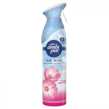 Gaisa atsvaidzinātājs aerosols AMBIPUR Flowers & Spring 185 ml — aerosola telpu smarža