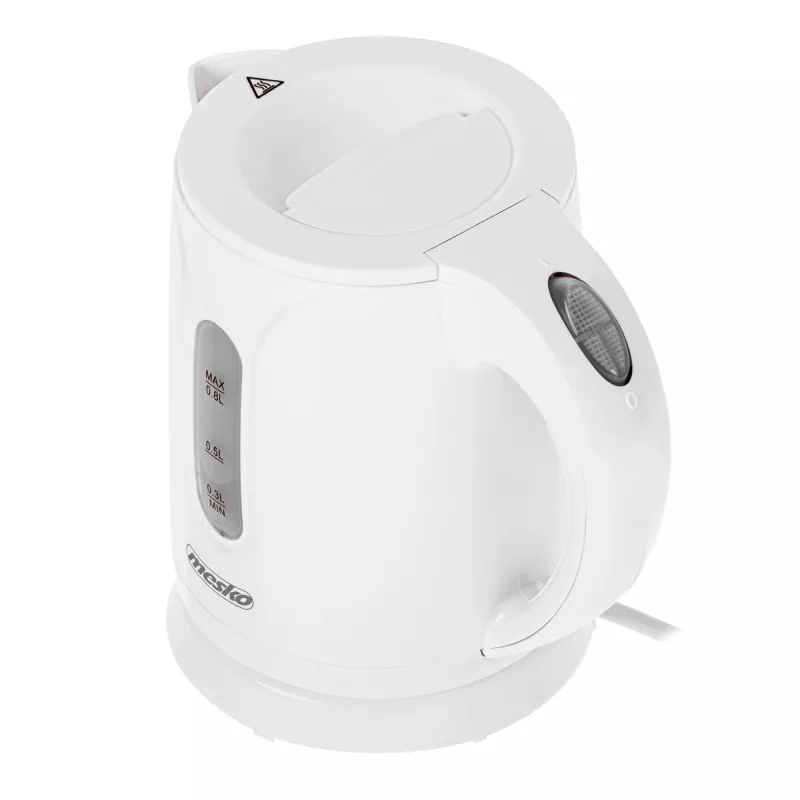 Mesko tējkanna | MS 1376 | Elektriskā | 850 W | 0,8 L | Plastmasa | 360° grozāma pamatne | Balta