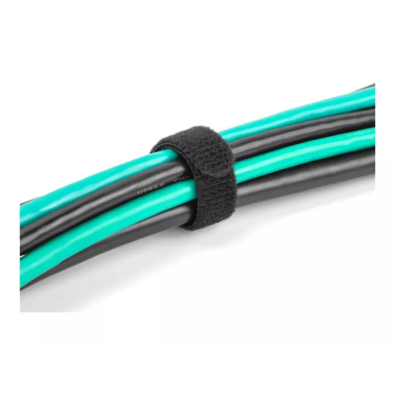 Āķa un cilpas kabeļu saite DeLOCK 19010 150x12mm melna 10 gabali