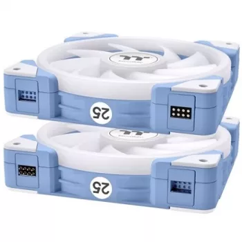 Thermaltake SWAFAN EX14 ARGB 140mm 3 gab. korpusa ventilatori - hortenzijas zilā krāsā