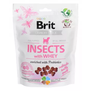 BRIT Care Crunchy snack Puppy Insects - suņu kārums - 200g