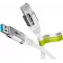 Tīkla kabelis Goobay 74162 USB A RJ-45 Cat6 7.5 m Balts
