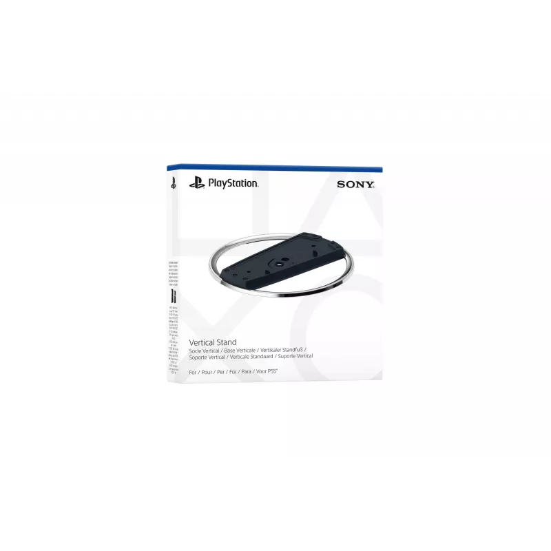 Sony vertikālais statīvs, Statīvs, PlayStation 5 plāns, Melns, Hromēts, Glancēts/matēts, PlayStation 5 plāns, PlayStation 5 plāns Digital Edition, 191 mm