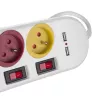 Strāvas sadalītājs MACLEAN MCE229W — 4 rozetes, 2× USB, 1,5 m kabelis, F tips, 10 A, balts