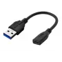 Microconnect USB3.0ACF02 USB kabelis USB 3.2 Gen 1 (3.1 Gen 1) 0,2 m USB A USB C Melns