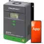 MPPT Saules enerģijas uzlādes kontrolieris QOLTEC 80A ar temperatūras sensoru, 12/24/36/48V, LCD, Bluetooth, APP, GEL/LiFePO4