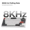 Mehāniskā 75% tastatūra Keychron Q1 Ultra 8K — USB + RF bezvadu + Bluetooth, RGB, melna
