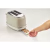 Ariete 155 Design 2 Slice Toaster ar sviestmaižu turētājiem, 6 grauzdēšanas līmeņi, 810 W, nerūsējošā tērauda korpuss, noņemama drupatu paplāte, pasteļbēšs