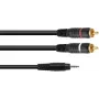 Audio adaptera kabelis Omnitronic 3,5 mm ligzda uz 2×RCA, 6 m, modelis 30225148