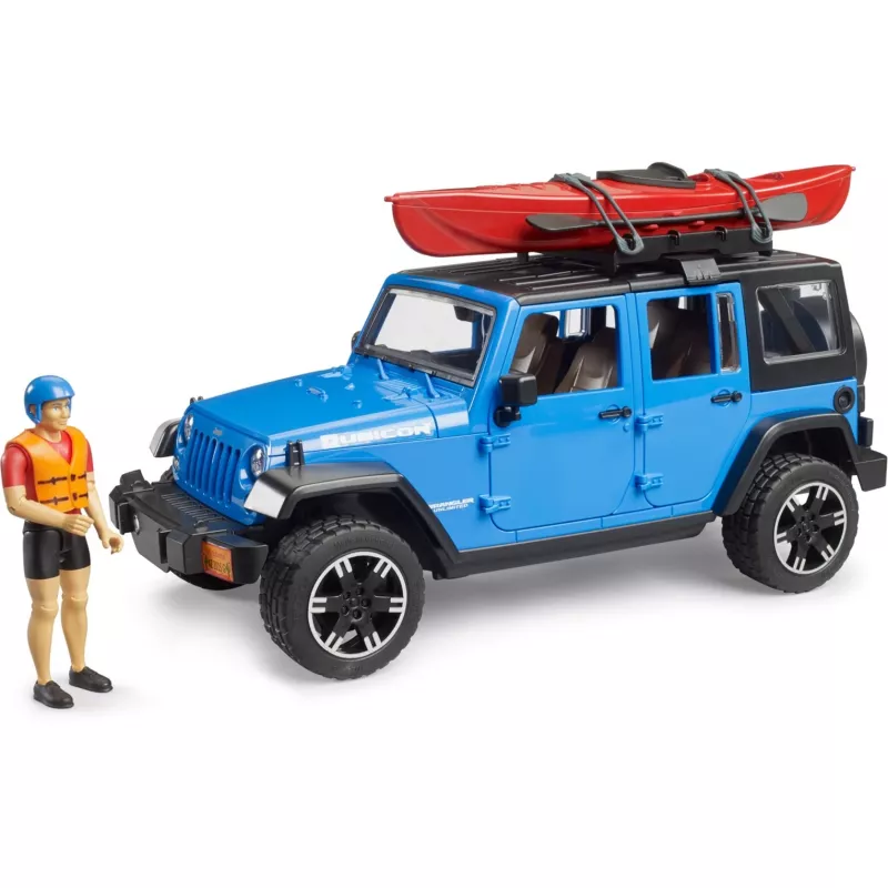 BRUDER Jeep Wrangler Rubicon Unlimited rotaļlietu modelis ar smailīti un figūriņu BR-02529