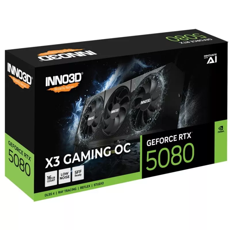 INNO3D GeForce RTX 5080 X3 Gaming OC 16GB GDDR7 grafikas karte