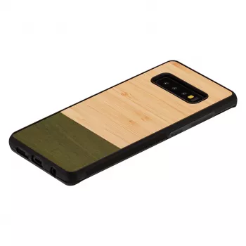 Mobilā tālruņa maciņš man and wood Samsung Galaxy S10 Plus — bambusa mežs melns