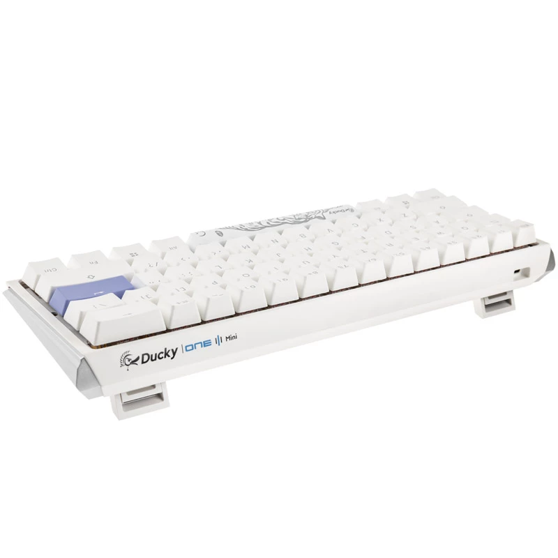 Ducky One 3 Classic Pure Balts Mini spēļu tastatūra, RGB LED - MX-Sarkans (US) (DKON2161ST-RUSPDPWWWSC1)