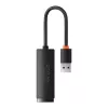 Baseus Lite Series USB–RJ45 tīkla adapteris, 100 Mb/s (melns)