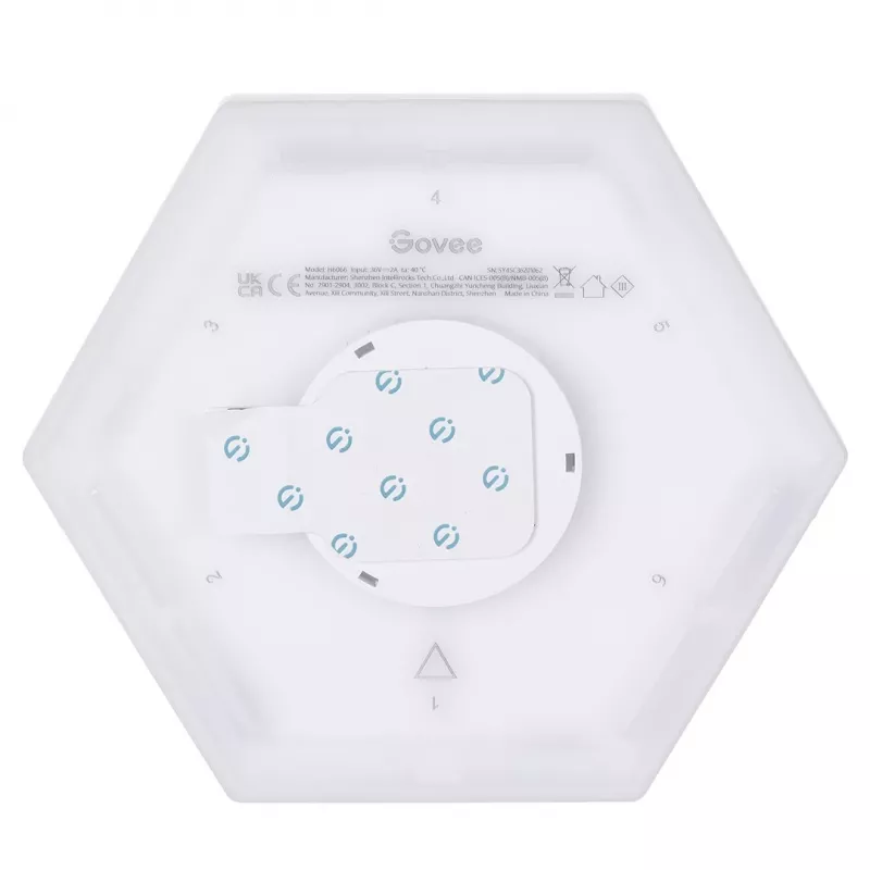 LED viedais panelis Govee B6066 Hexa Pro RGBIC Bluetooth Wi‑Fi 10gab.