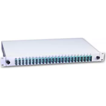 Lightwin optiskās šķiedras salaiduma kaste, 48 šķiedras, 24x DSC daudzmodu, 50/125µm OM3 pigtail salaiduma kastes (SPBOX 48G50 OM3 DSC)
