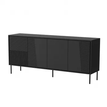 4D ABI kumode 200x45x88 matēts melns