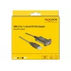 Seriālais kabelis DeLOCK 64073 USB Type-A DB-9 caurspīdīgs 2 m