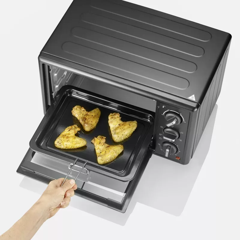 Elektriskā galda krāsniņa SEVERIN TO 2079 — 20 L tilpums, 1600 W, melna