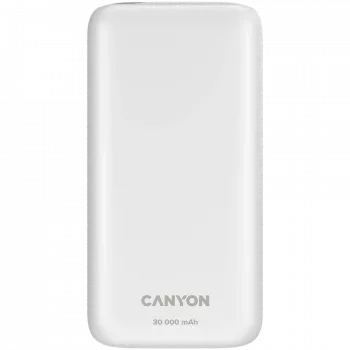 CANYON power bank PB-301 LED 30000 mAh PD 20W QC 3.0 Balts